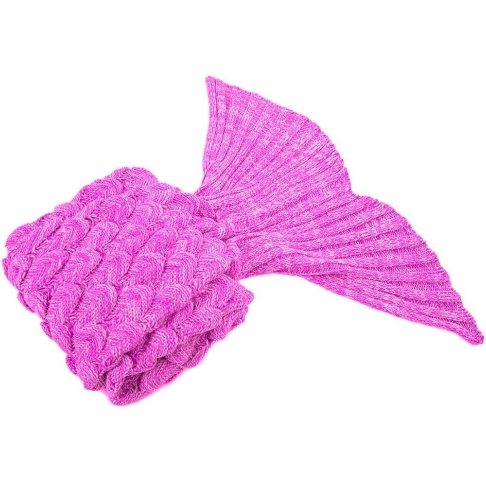 Girls Mermaid Tail crochet blanket - new with package ( Pink and White stitch ) - Picture 6 of 8